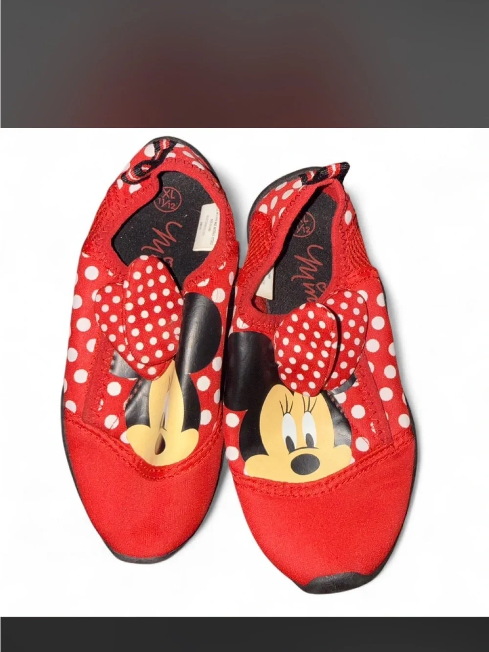 Disney Red Minnie Mouse Kids Slip-On Water Shoes